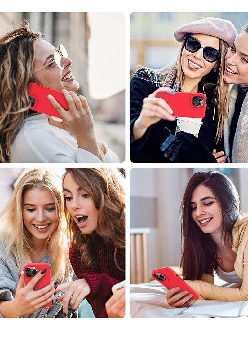 بورتوني جراب iPhone 14 Pro Max من السيليكون السائل ومضاد للخدش ومضاد لبصمات الأصابع وغطاء واقٍ ناعم حريري الملمس ومقاوم للصدمات لهاتف Apple iPhone 14 Pro Max - Image 5