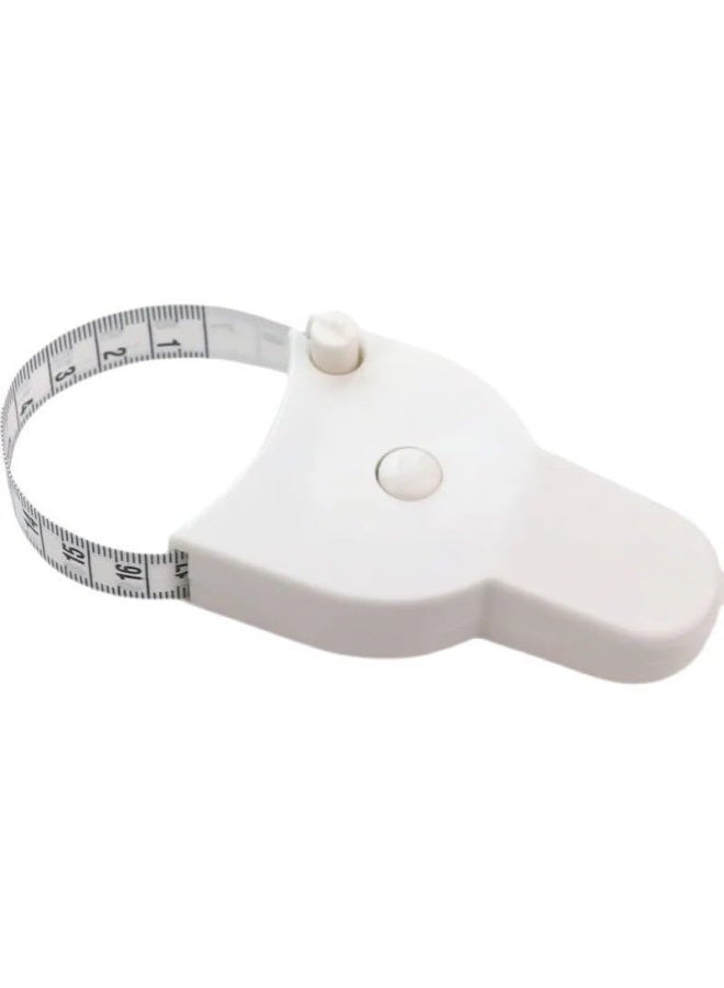Chabeia Measuring Tape, For Body Measurements Body Measuring Tape, 150 cm Retractable, Push-Button Lock System, for Body Measurements (White) - Image 1