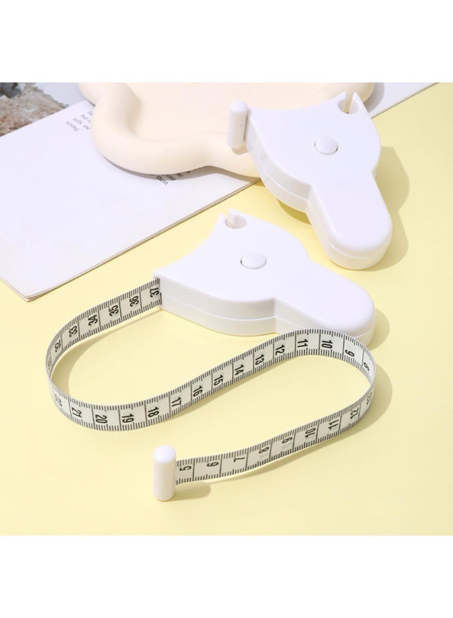 Chabeia Measuring Tape, For Body Measurements Body Measuring Tape, 150 cm Retractable, Push-Button Lock System, for Body Measurements (White) - Image 3