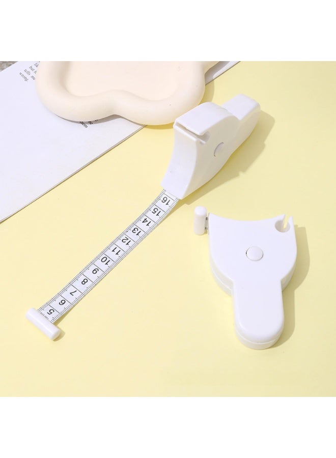 Chabeia Measuring Tape, For Body Measurements Body Measuring Tape, 150 cm Retractable, Push-Button Lock System, for Body Measurements (White) - Image 4