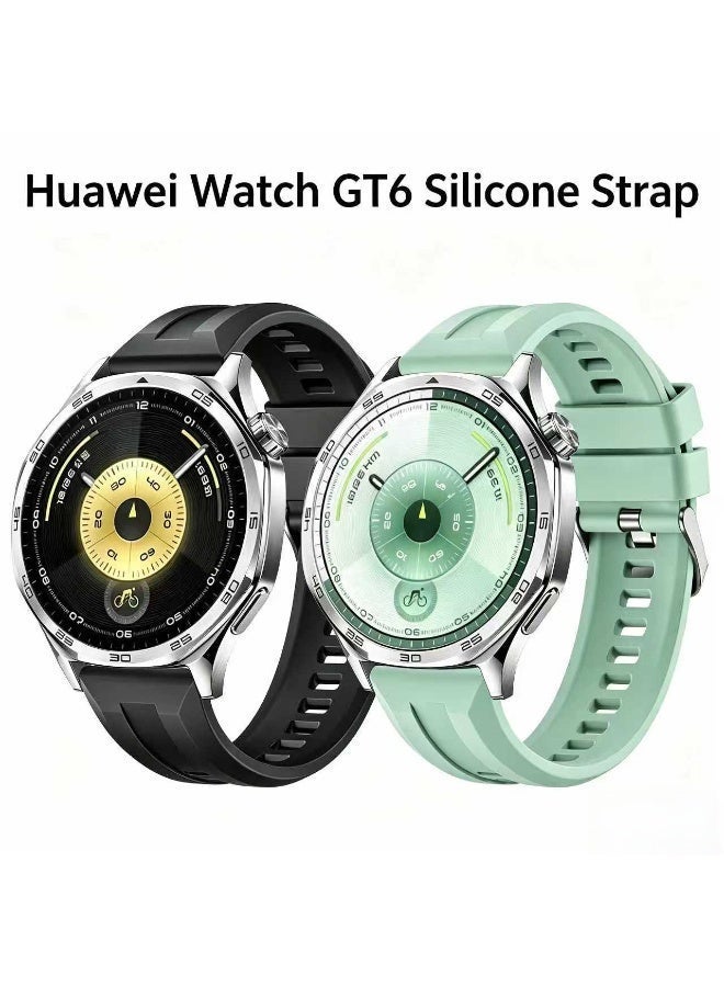 Bluejw Silicone Bands Compatible with Huawei Watch GT6/GT5/UItimate2/UItimate 46mm Soft Classic Replacement Strap for GT4/GT4Pro/GT3/GT3Pro/GT2Pro/GT2 46mm Watch Band 22MM - Image 3