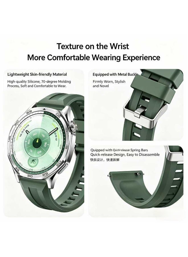 Bluejw Silicone Bands Compatible with Huawei Watch GT6/GT5/UItimate2/UItimate 46mm Soft Classic Replacement Strap for GT4/GT4Pro/GT3/GT3Pro/GT2Pro/GT2 46mm Watch Band 22MM - Image 4