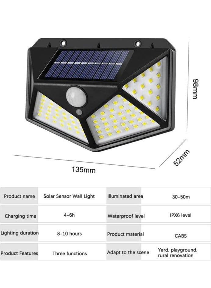 4 Packs Solar Outdoor Lights 120 LEDs with Lights Reflector,270°Wide Angle, IP65 Waterproof,Easy-to-Install Security Lights for Front Door,Backyard,Steps,Garage,Garden - Image 4