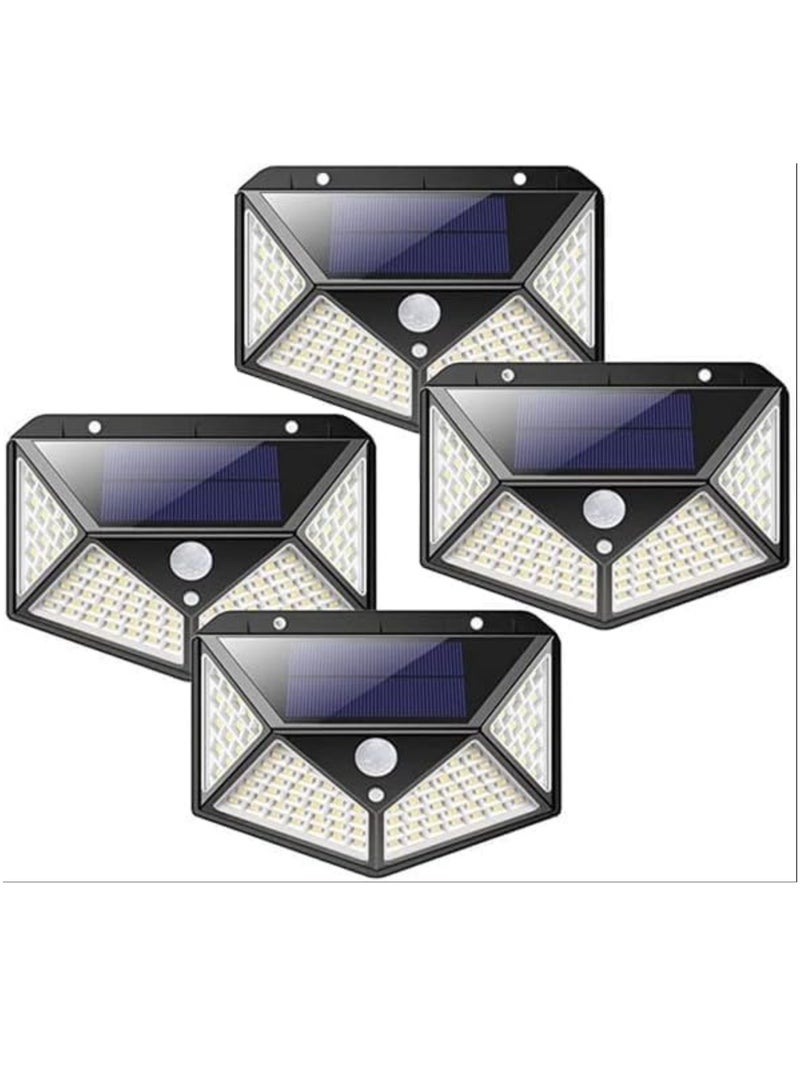 4 Packs Solar Outdoor Lights 120 LEDs with Lights Reflector,270°Wide Angle, IP65 Waterproof,Easy-to-Install Security Lights for Front Door,Backyard,Steps,Garage,Garden - Image 1