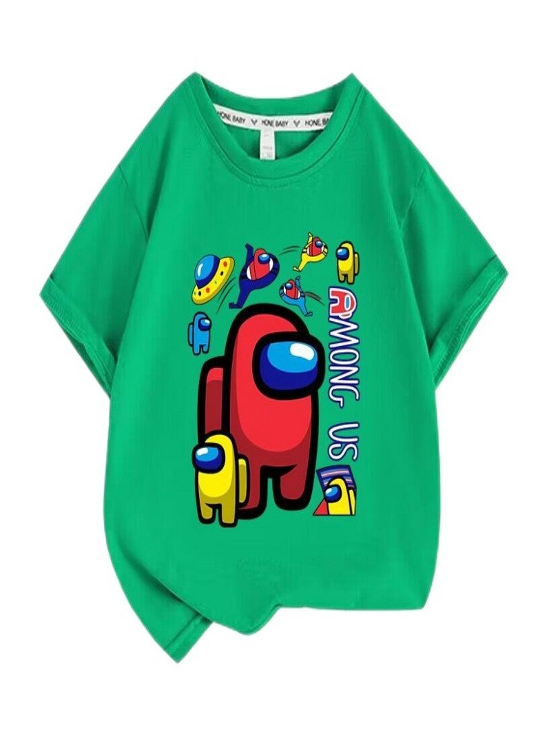 among us Unisex Short Sleeve Stylish Top TShirt cotton Tee for Boys Girls Kid Children - Image 1