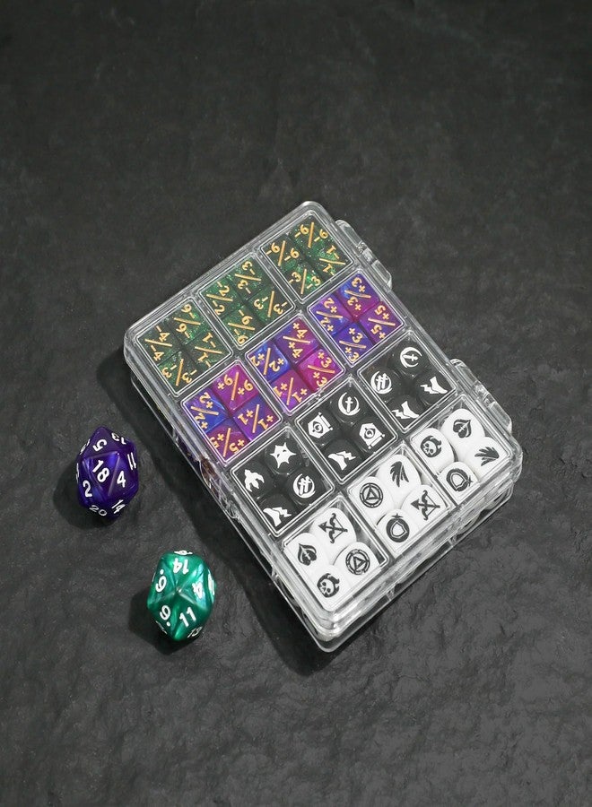 FourDragons 50 Pieces 12mm MTG Dice Counters Icon Abilities Keywords Dice Set, Small MTG Life Counters Tokens Mini Dice for Magic The gatering, Compatible with TCG CCG Magic Card Games Accessories - Image 5
