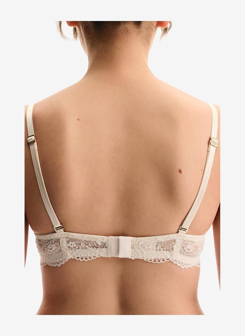 Penti Women Wow Essetials Cream/Pink Strapless Wired Padded Bra - Image 2