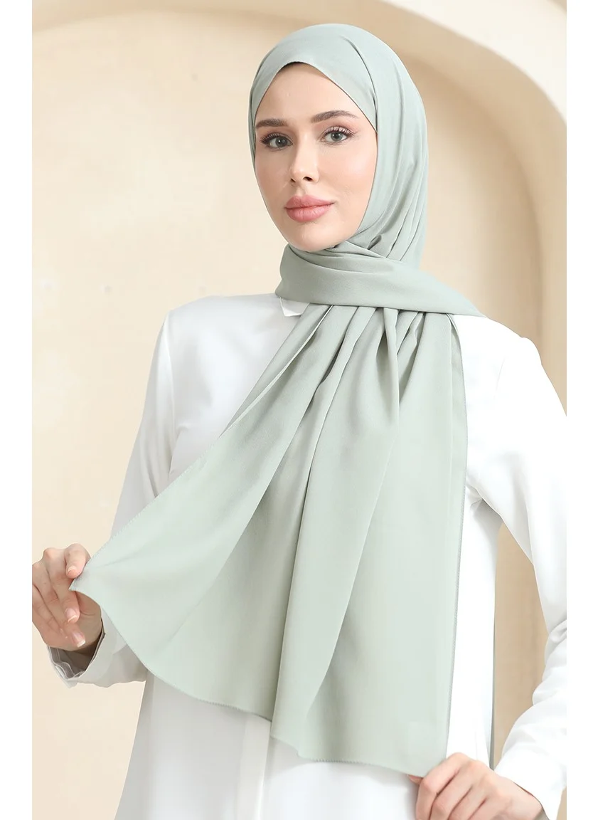 Sefa Merve Crepe Plain Shawl 81077-08 Light Almond Green