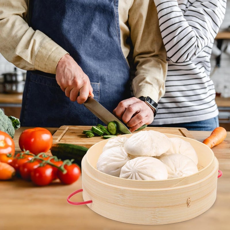 Steamer Basket with Handles 20cm Food-grade Dumpling Steamer for Home and Commercial Use Traditional Chinese Steaming Basket for Bao, Dim Sum, and Vegetables - Image 4