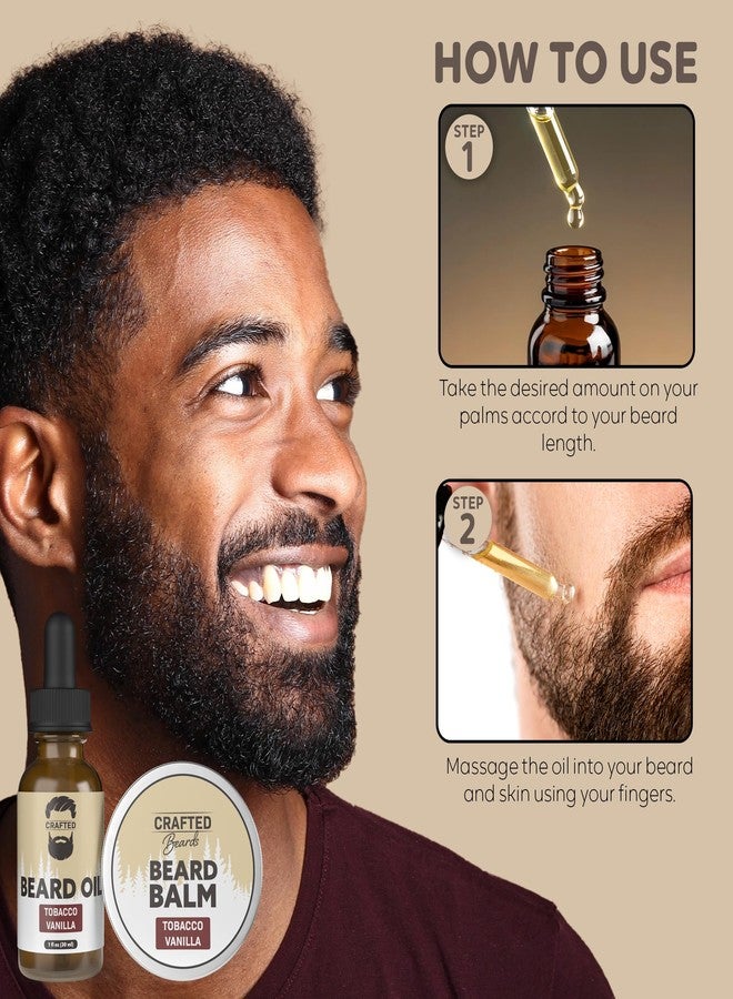 Crafted Beards Beard Care Kit for Men - Softer, Smoother, Moisturized Beard - Beard Oil and Beard Balm - Tobacco Vanilla Scent - Gift Set - Image 5
