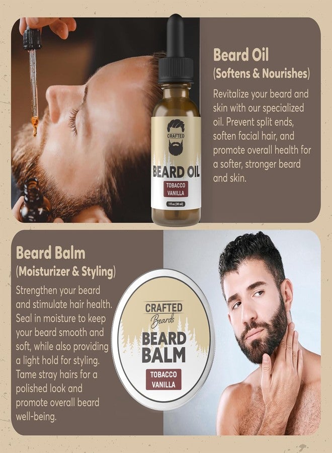 Crafted Beards Beard Care Kit for Men - Softer, Smoother, Moisturized Beard - Beard Oil and Beard Balm - Tobacco Vanilla Scent - Gift Set - Image 4