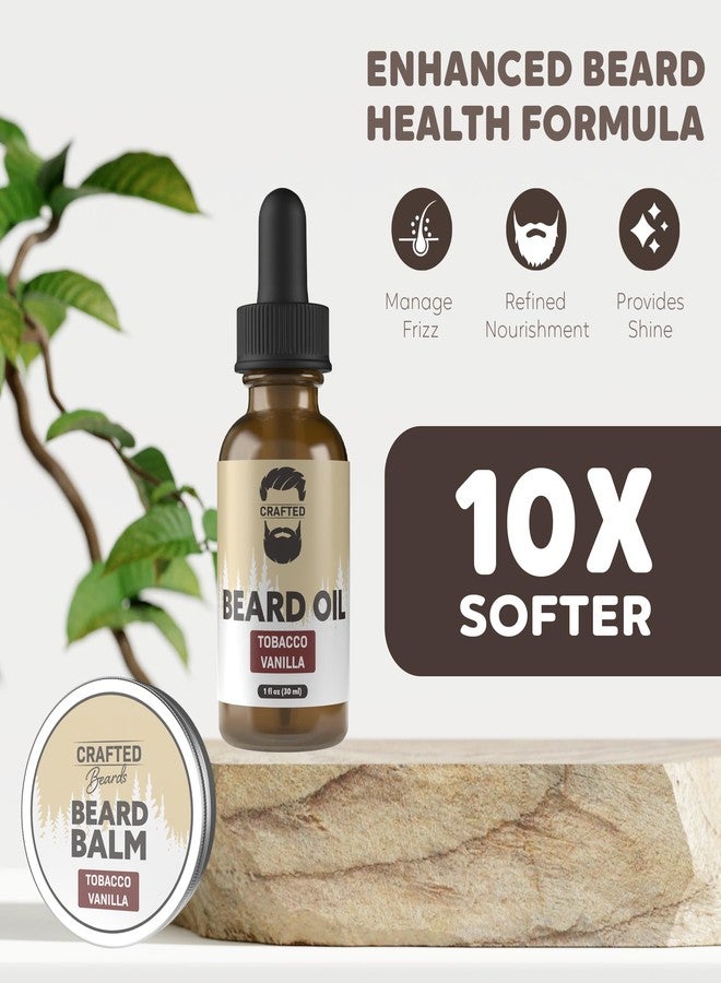 Crafted Beards Beard Care Kit for Men - Softer, Smoother, Moisturized Beard - Beard Oil and Beard Balm - Tobacco Vanilla Scent - Gift Set - Image 3