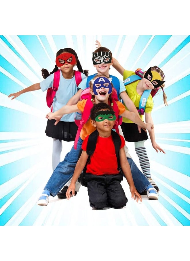 DANGSHAN DANGSHAN 33 Packs Superhero Masks Party Favors for Kids Toys Set Dress Up Birthday Festival Christmas Halloween Cosplay Party Supplies Party Masks with 33 Different Types for Children  - Image 4