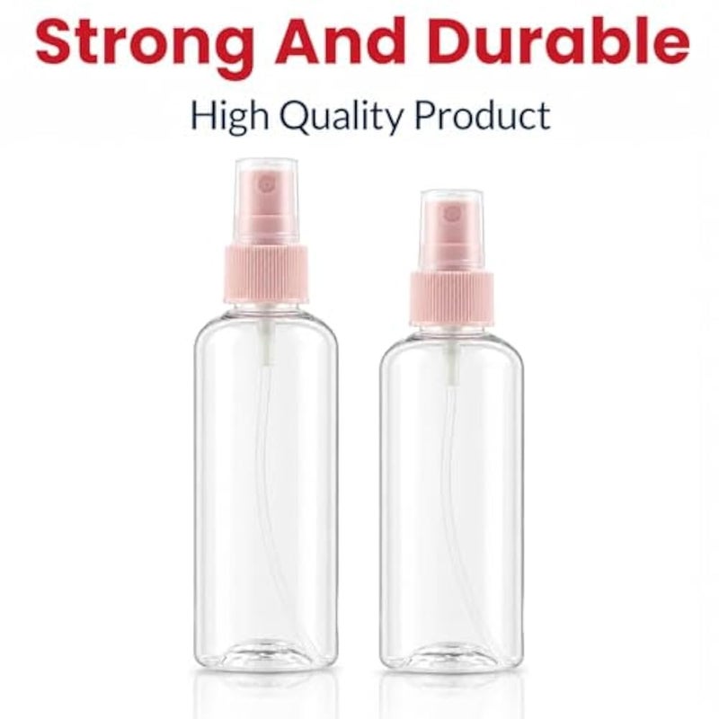 Spray Bottles - Set Of 2 Refillable Bottles, Clear Empty, Mini Travel Bottle, Suit For, Perfume Cosmetic, Makeup & Hair Spray, 80 ML &100 ML (Pink) - Image 3