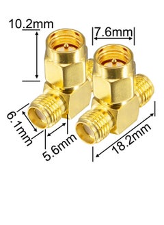 SUNSAR 4PCS SMA Connectors kit 2 Type SMA Adapter Splitter 2-Way SMA Male to Dual Female+SMA Splitter Antenna Adapter 3 Way Aadpter Antenna Converter  - Image 2