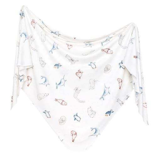 Copper Pearl Swaddle Blankets for Newborns Soft Stretchy Receiving Blankets for Boys and Girls Large 46 x 46 Inch Baby Blankets Lightweight and Breathable Swaddles Arctic Wonder - Image 1