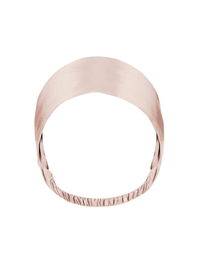 BRIGHTLY LABS Silk Headband in Silver Grey (One Size) - 22 Momme Pure Mulberry Silk Fashion Headband for Women, Delicate, Lightweight, Versatile Hairband, Non Slip Head Wraps Great for Sports, Yoga - Image 1