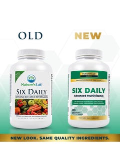 Nature's Lab Six Daily Advanced Multivitamin Over 90 Nutrients Minerals Antioxidants Herbs & Whole Foods 180 Capsules (30 Day Supply)  - Image 3