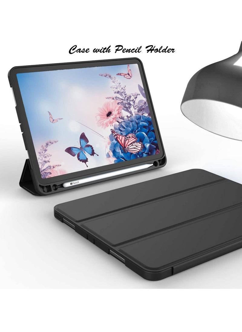 ELTRAZONE - iPad Pro 12.9 Case 2020 with Pencil Holder (4th Generation), Premium Protective Case Cover with Soft TPU Back and Auto Sleep/Wake Feature for 2020/2018 iPad Pro 12.9 (Black) - Image 1