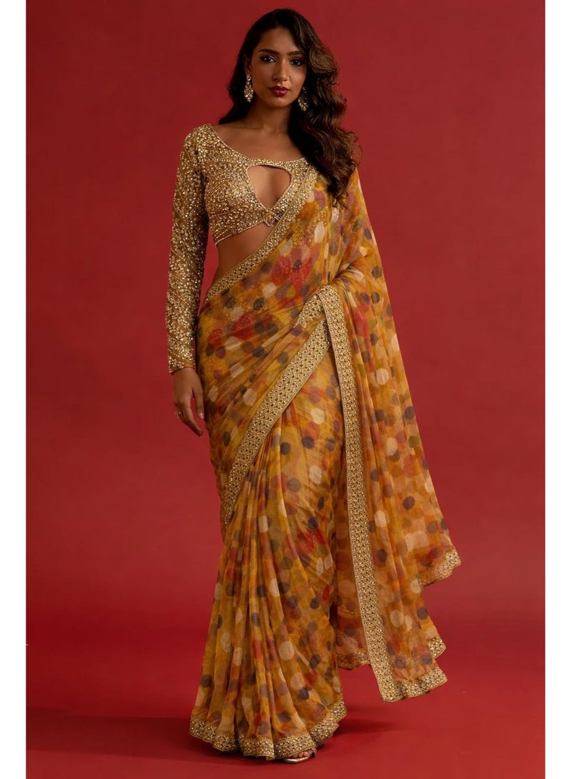 Amber Bloom Saree