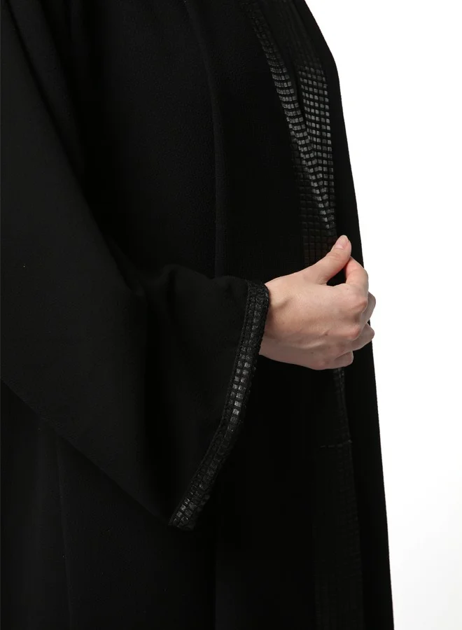 Line73 by Zahra A-Line Abaya with Designer Collar