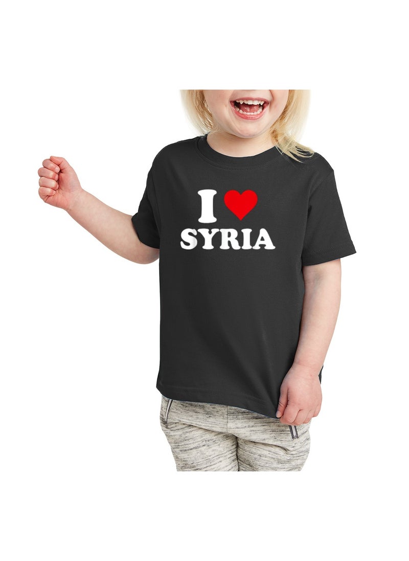 Generic - Syria Kids Girls T-Shirt–Comfortable And Soft Cotton Round Neck And Short Sleeves Tshirts–Perfect For School And Special Events - Image 1