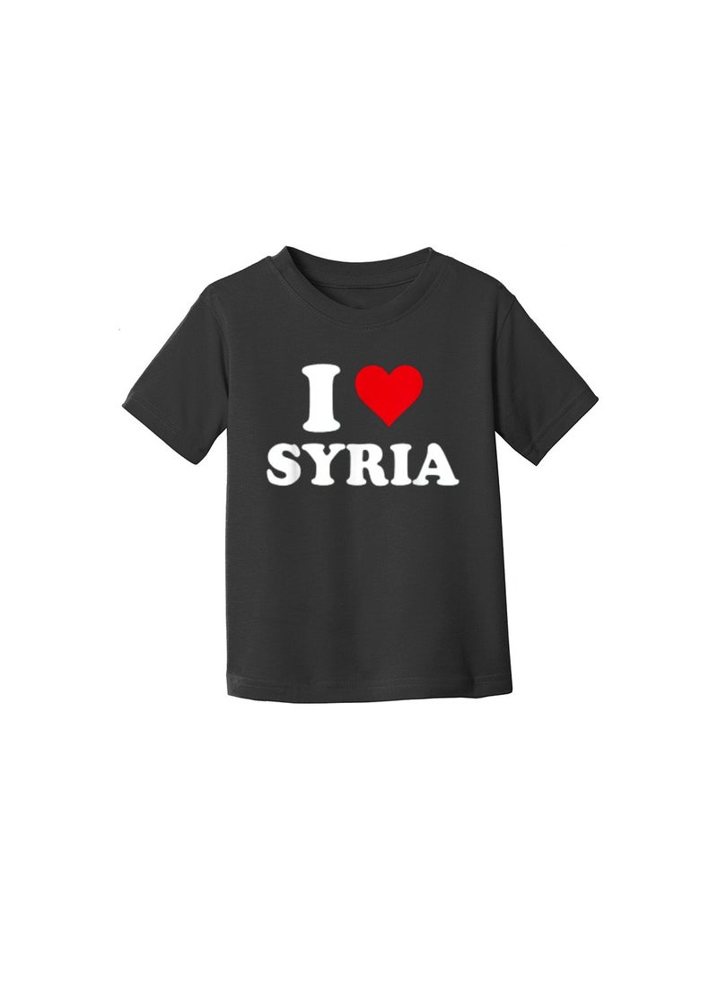 Generic - Syria Kids Girls T-Shirt–Comfortable And Soft Cotton Round Neck And Short Sleeves Tshirts–Perfect For School And Special Events - Image 1