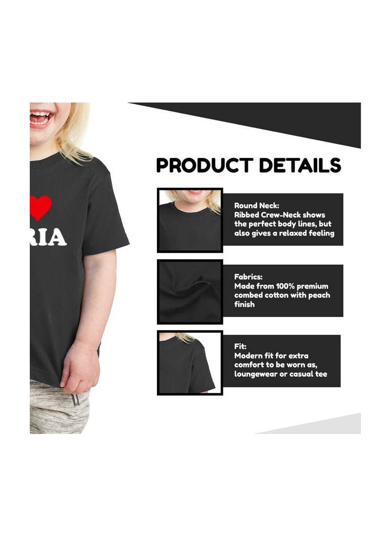 Generic - Syria Kids Girls T-Shirt–Comfortable And Soft Cotton Round Neck And Short Sleeves Tshirts–Perfect For School And Special Events - Image 1