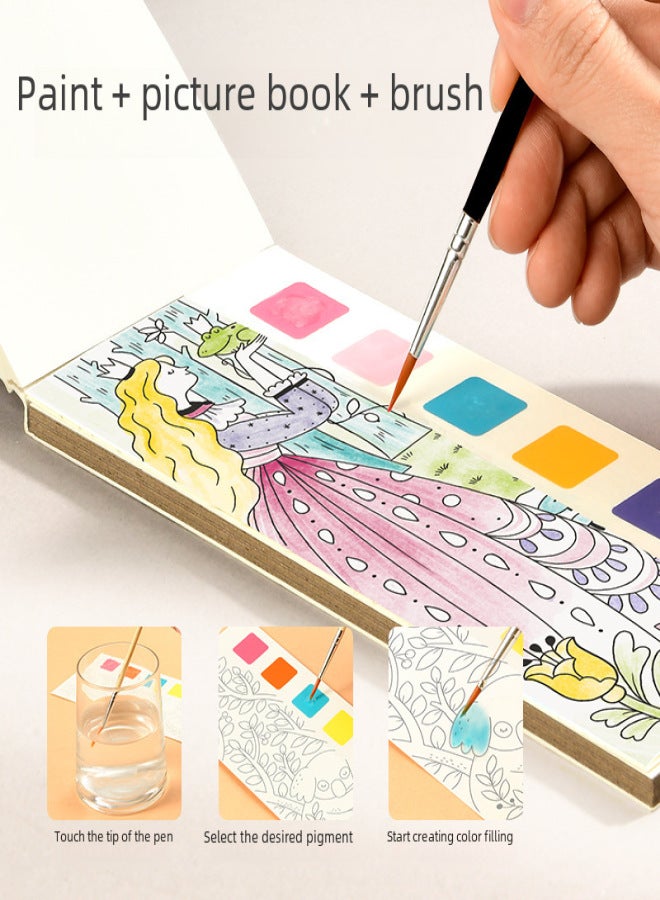 رسمة الأميرة ميلو من ميدير، تلوين هذه الصورة لطفل في الروضة، رسم خفيف، ألوان فاتحة، رسم جرافيتي، تلوين (رسم خفيف، ألوان فاتحة - حديقة الأحلام) - Image 3