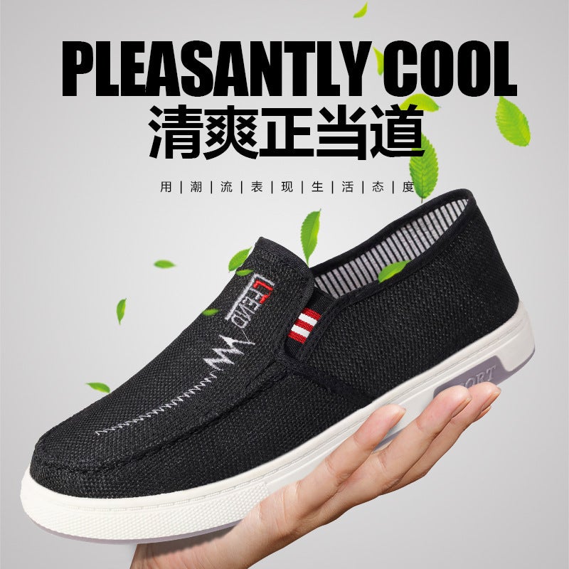 Non-Slip Wear-Resistant Old Beijing Cloth Shoes Men'S Shoes Light Breathable Comfortable Canvas Walking Shoes Generation - Image 2