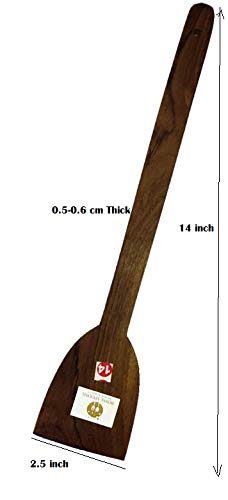 ARMAN SPOONS Believe in Quality Dosa Roti Spoon Spatula Set of 2 Genuine Teak Wood Cooking Spatulas Ladles Wooden SpoonsSpatula for Pan Nonstick Set 1 - Image 4
