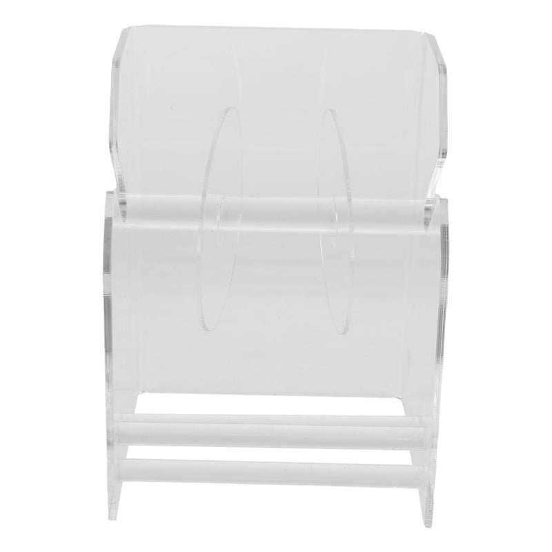 حامل لفافة الملصقات القابل للتعديل من الأكريليك بثلاثة أقسام لتنظيم سطح المكتب المكتبي - Image 2