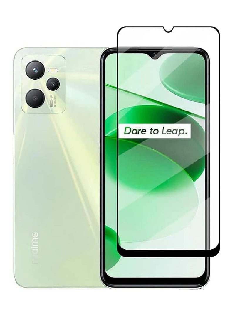 Super Tempered Glass Screen Protector 5D Designed For Realme C35 Full Glue Edge to Edge Full Screen Coverage And Bubble Free - Image 1