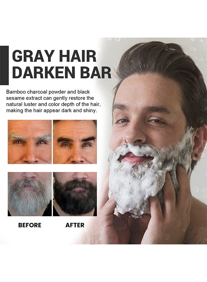 OUHOE Black Hair Soap Gray Hair Reverse Bar for Stronger, Smoother, and Shinier Hair - Image 3