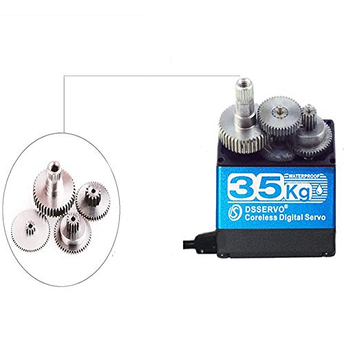 ZOSKAY 35kg high Torque Coreless Motor servo Metal Gear Digital and Stainless Steel Gear servo arduino servo for Robotic DIY,RC car (Control Angle 180°) - Image 3