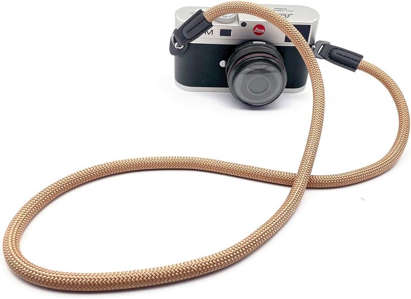 Eorefo Camera Strap Vintage 100cm Nylon Climbing Rope Camera Neck Shoulder Strap for Micro Single and DSLR Camera(Brown) - Image 3