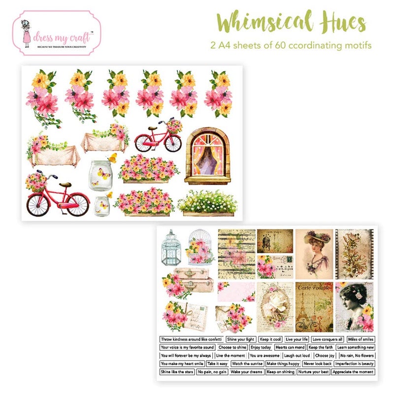 Dress My Craft Whimsical Hues Motif Sheet 