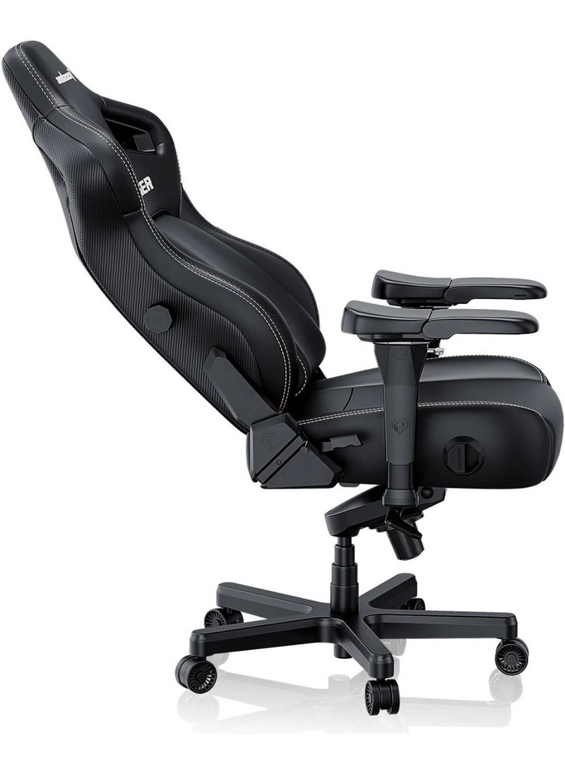 AndaSeat Kasier 4 Series Premium Gaming Chair, 5° Sloping Seat Base, Pop-out Lumbar, 5D Armrests, Up to 180kg Max Weight, Premium PVC Leather, XL, Elegant Black | AD12YDDC-XLL-20-B-PV/C - Image 2