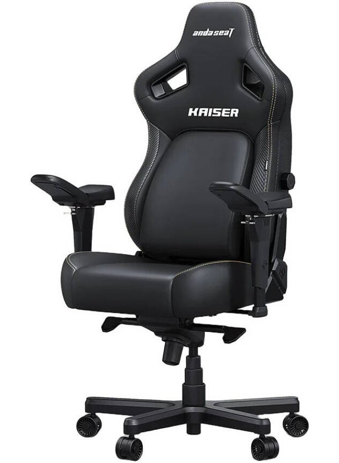 AndaSeat Kasier 4 Series Premium Gaming Chair, 5° Sloping Seat Base, Pop-out Lumbar, 5D Armrests, Up to 180kg Max Weight, Premium PVC Leather, XL, Elegant Black | AD12YDDC-XLL-20-B-PV/C - Image 1