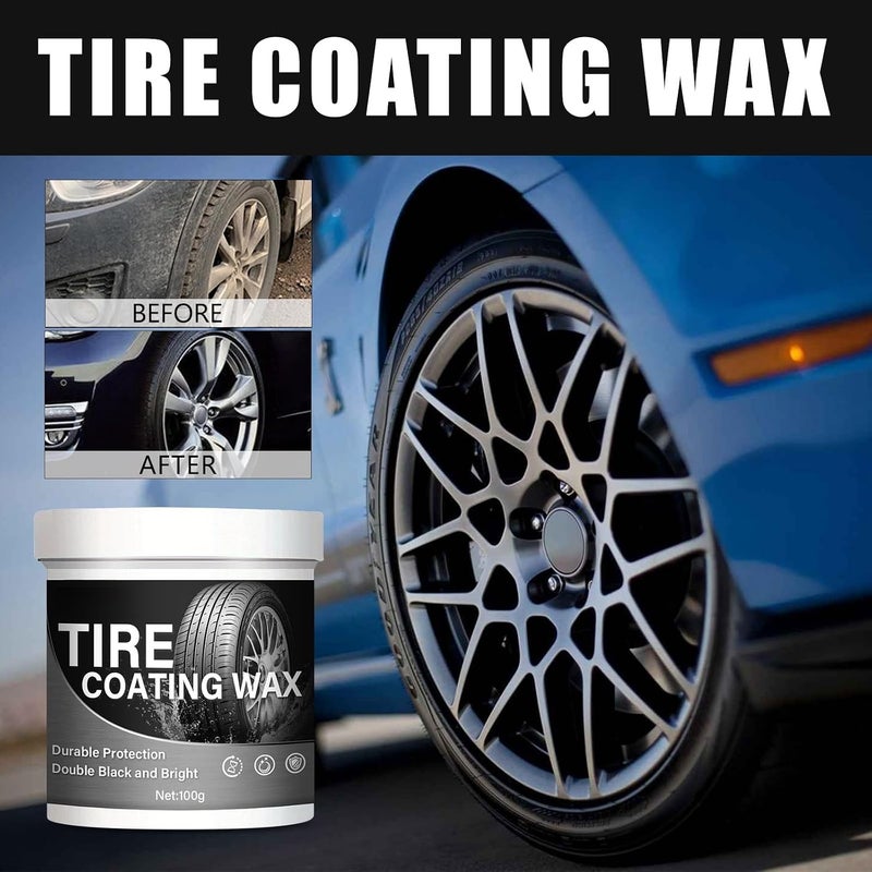 JDLYEVER Tire Coating Wax 100g Superior Tire Cleaning Clean & Shiny, Rust Removal and Conversion, Deep Penetration, Long-lasting Protection, Enhances Appearance, Removes Dirt, Grime, Rust, and Stains - Image 2