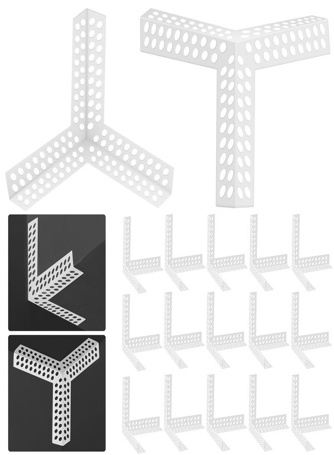 Pangda 24 Pcs 3 Way Corners for Drywall Drywall Anti Crack Reinforced Corner Bead for Inside Outside Wall Crack Repair Tool - Image 1