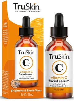 TruSkin TruSkin Vitamin C Serum for Face Regular - Hyaluronic Acid E Witch Hazel 1 fl oz Naturals Unisex 
