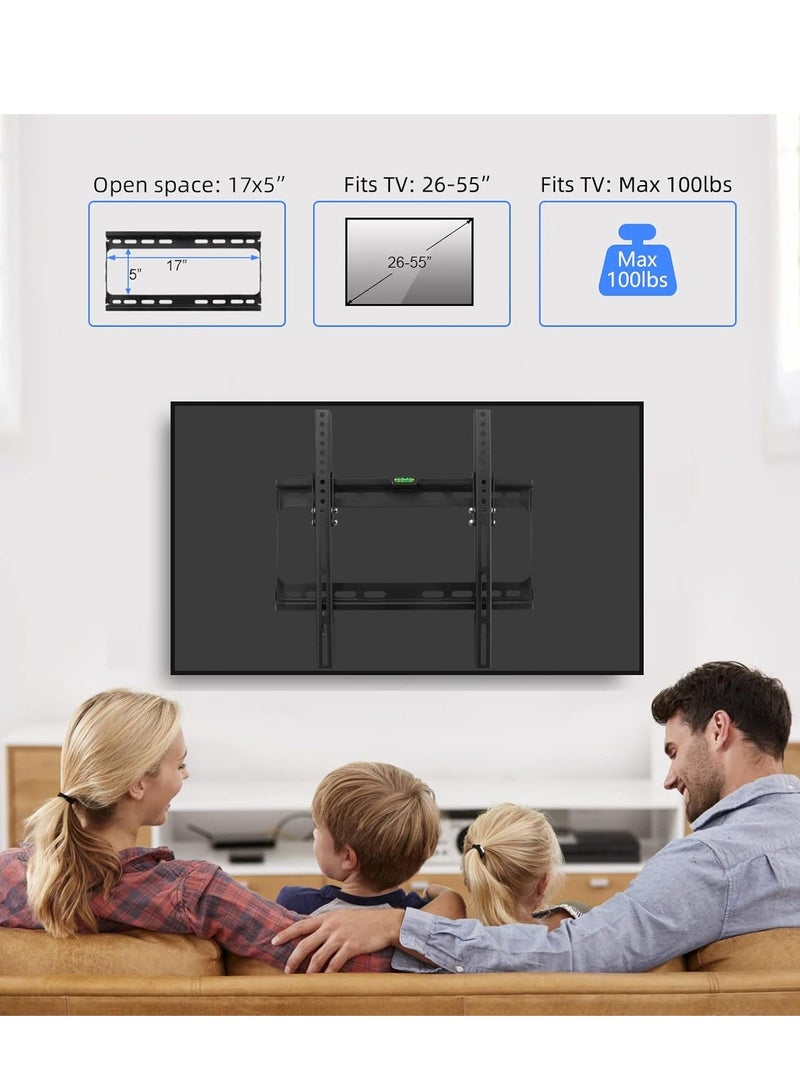 ELTRAZONE Tilting TV Wall Mount for 26-55 Inch LCD LED Screens, VESA Max 400 x 400 mm Maximum Capacity 45 kg, TV Wall Mount 55 Inches - Image 3