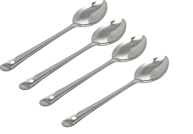 Duodeno Stainless Steel Serving Spoon,32 Cms Stainless Steel Deep Spoon | | Curry Sambar Dal Dahi Lassi Milk Cooking and Serving Spoon for Kitchen Set of, Deep Spoon (4) - Image 4