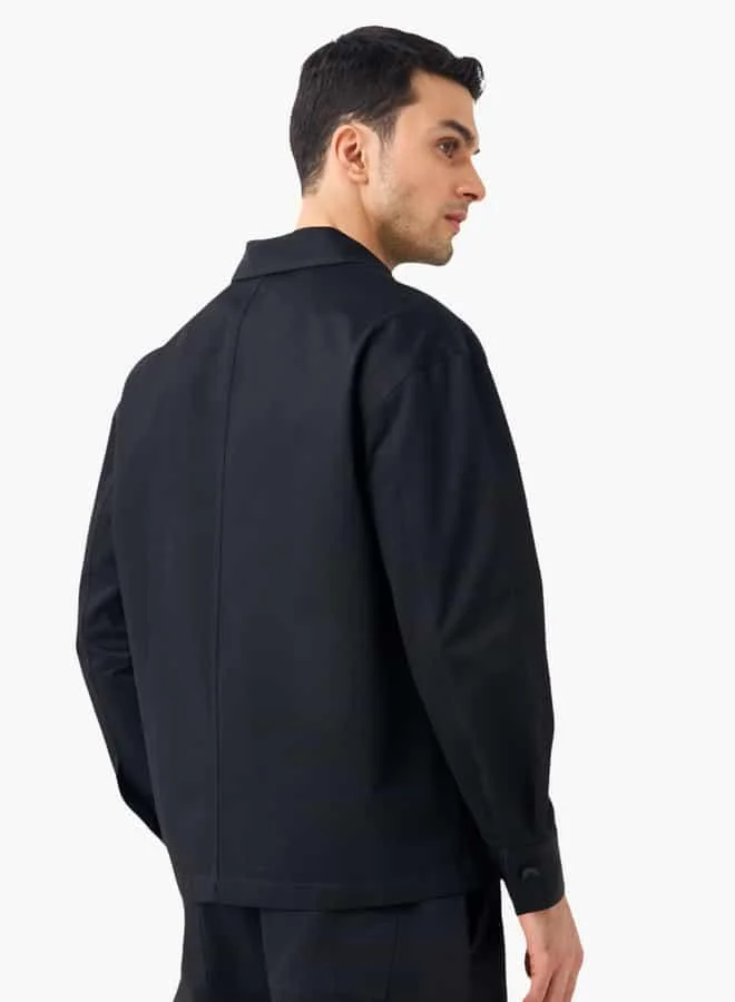 Emperor Emperor Shacket with Pockets and Button Closure