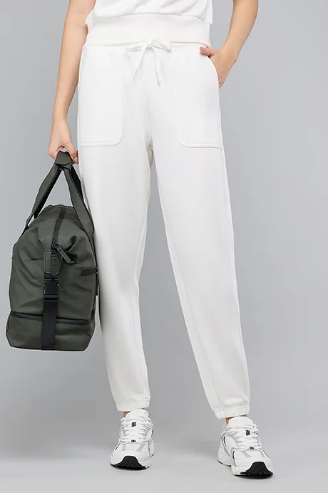 R&B Solid Joggers with Drawstring Waist