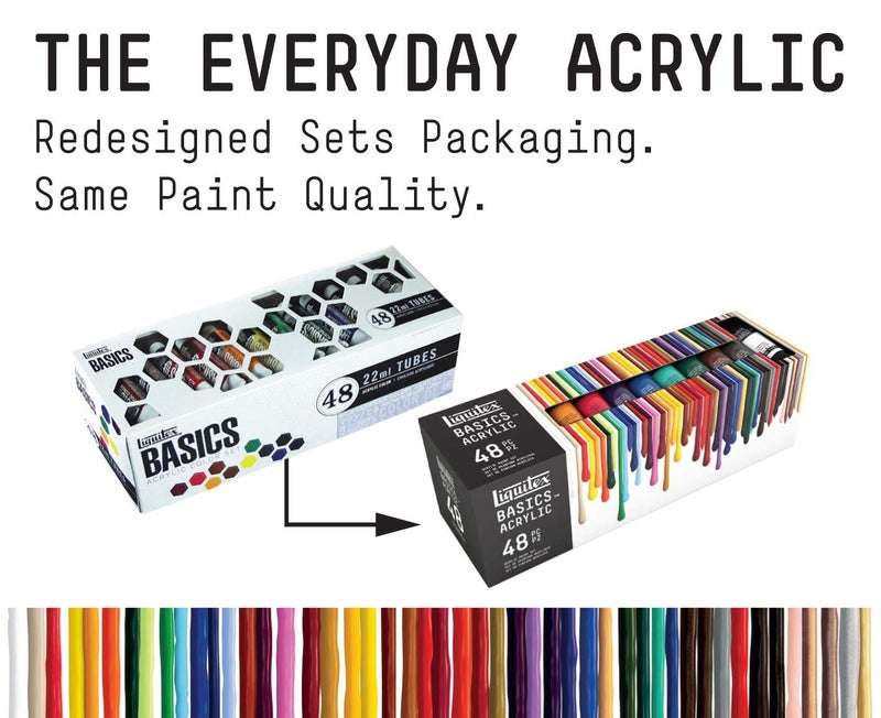 Liquitex Basics Acrylic Paint Tube 48 X 22Ml, Multicolor - Image 4