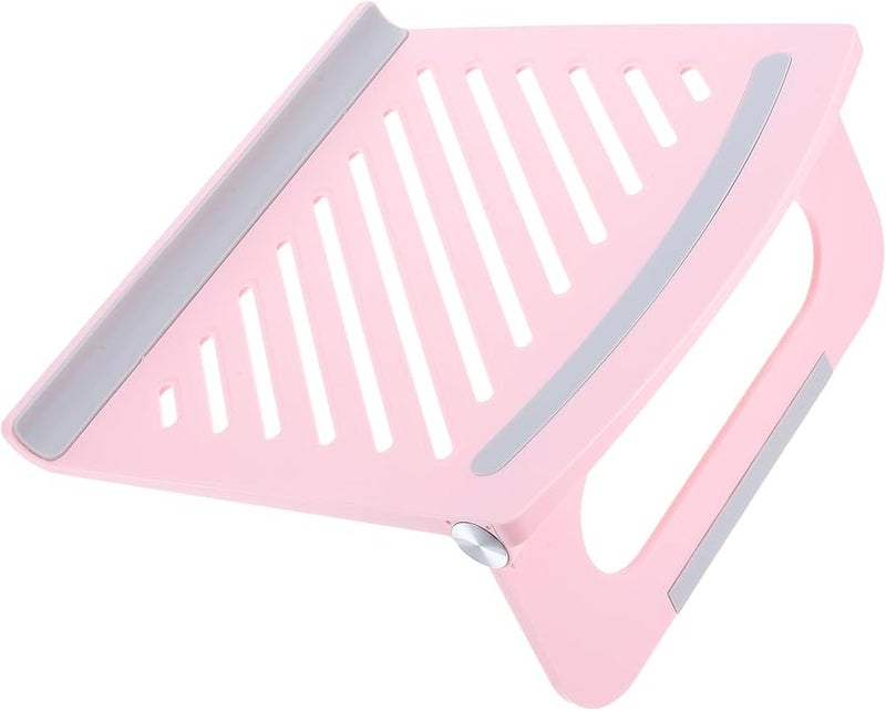 Adjustable Foldable Laptop Stand Pink Multi Angle Ventilated for Home Office - Image 1