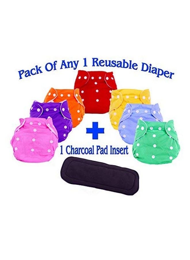 The Little Lookers Baby Cloth Diaper Nappy With Bamboo Charcoal Diaper Liners Insert Pads For Toddler Infant Baby I Age 02 Years (Multicolor)  - Image 3