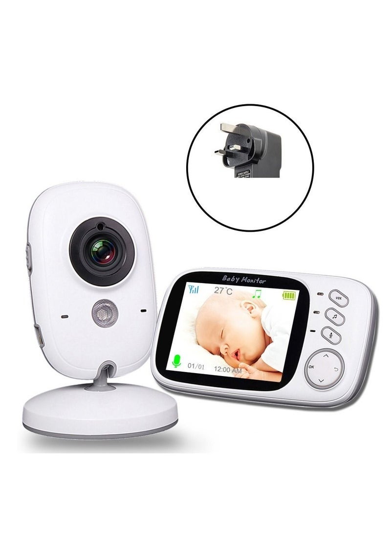 Generic Video Baby Monitor Long Range Upgraded 850’ Wireless Range, Night Vision, Temperature Monitoring and Portable 3.2” Color Screen  - Image 1